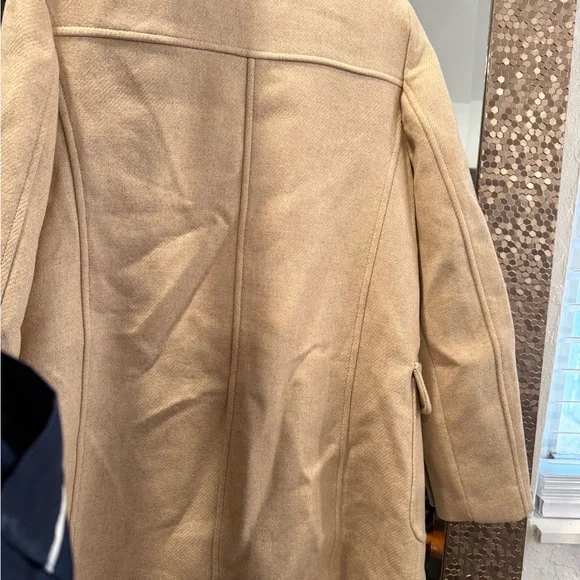 Zara Cream Pea Coat Timeless Elegance - Picture 6 of 7